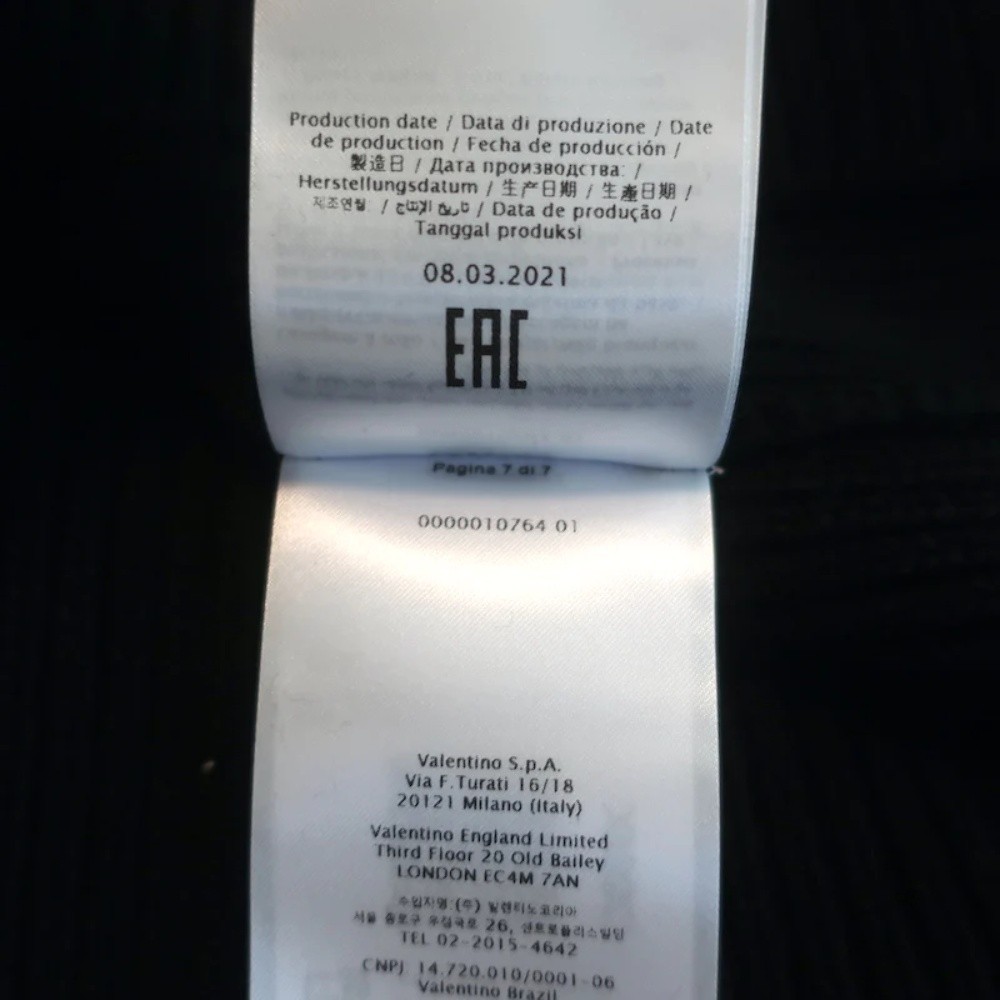 Valentino Sangallo Open Knit Sweater Black Cotton Size Extra Large NEW - Picture 9 of 10